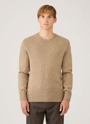 Men's Roxburgh Cashmere Jumper in Natural Brown