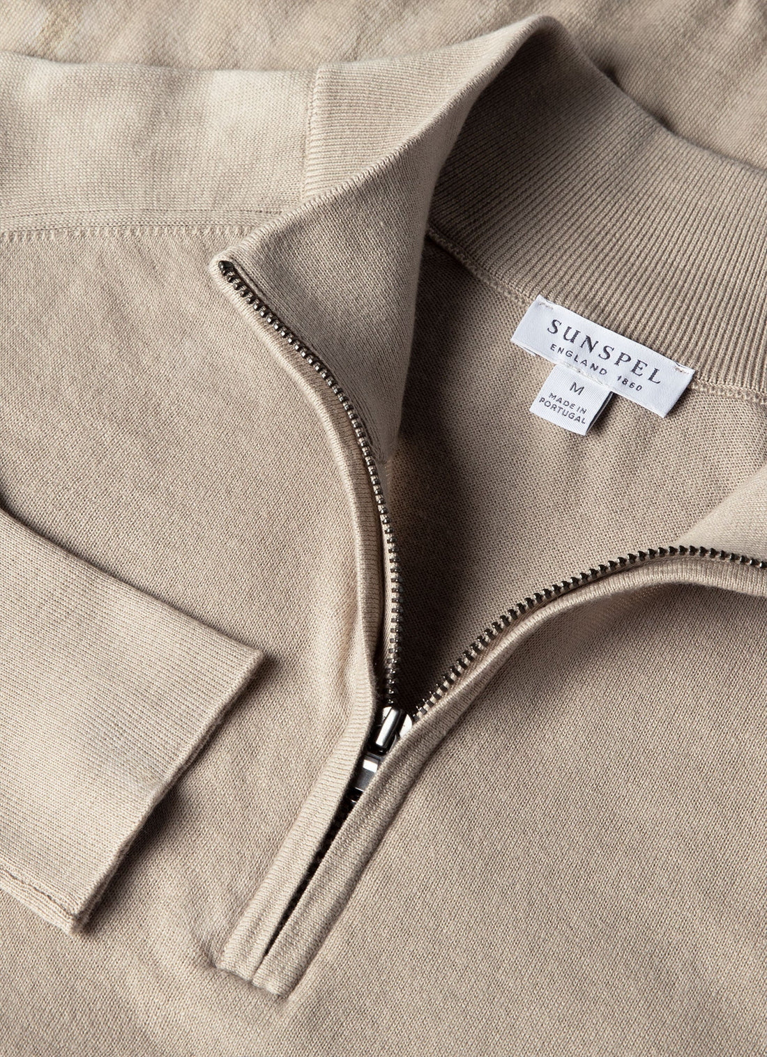 Pull zippé en cachemire Sea Island