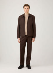 Men's Cashmere Crew Neck Jumper in Oatmeal Melange