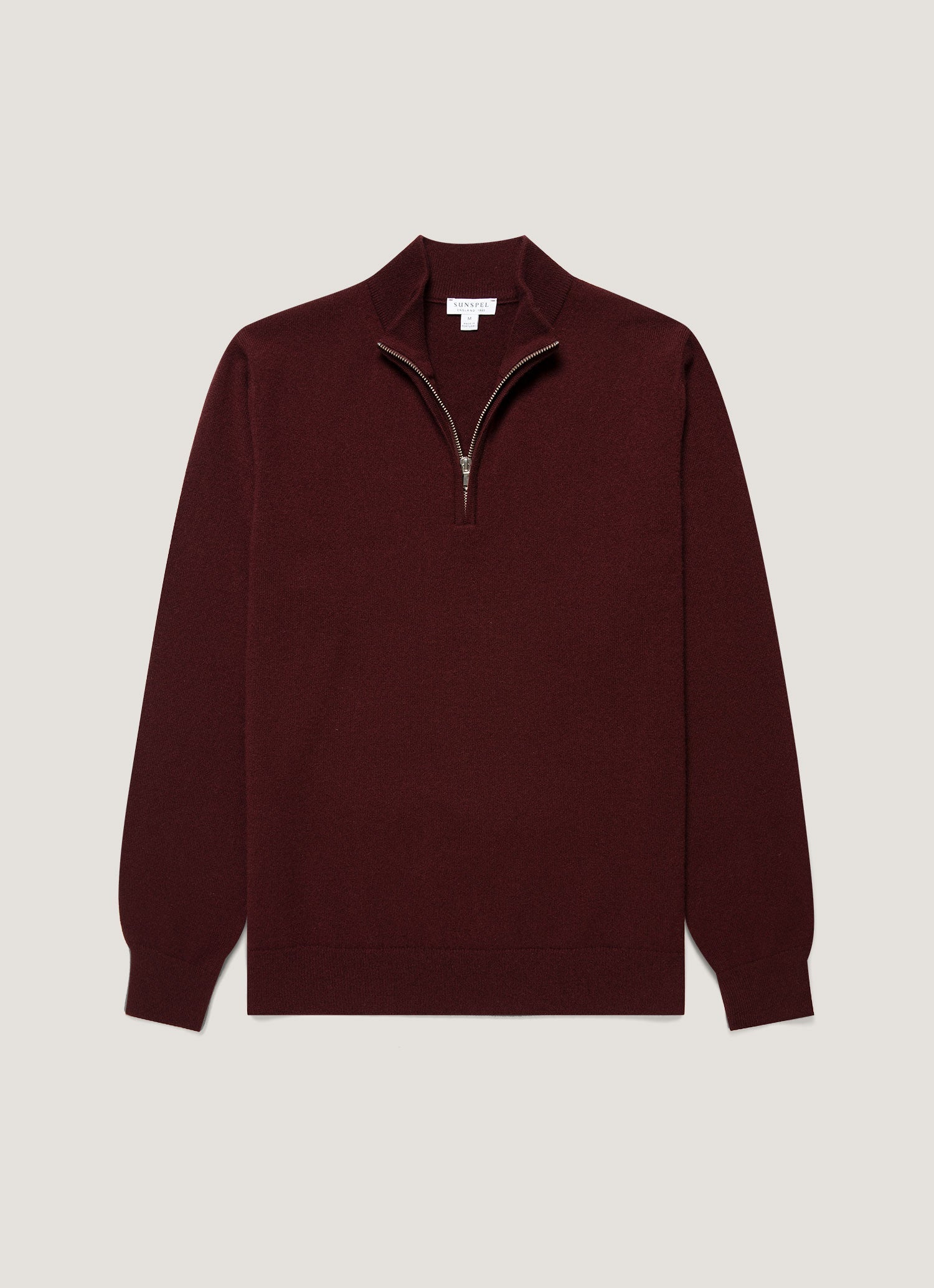 Pull demi-zippé en cachemire