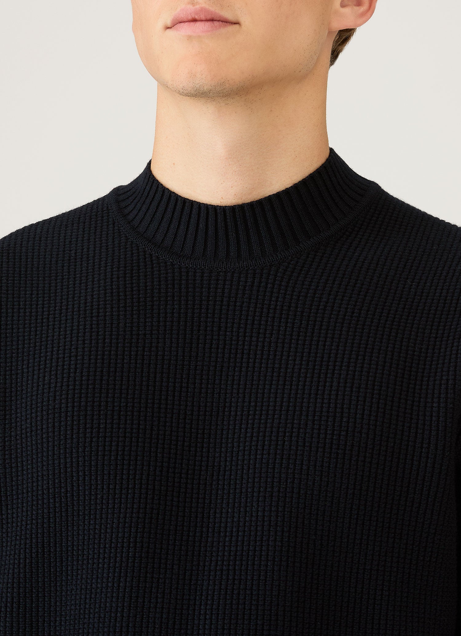 Men's Cotton Crew Neck Jumper in Navy