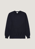 Men's Lightweight Cotton Jumper in Navy
