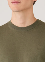 Men's Lightweight Cotton Jumper in Khaki