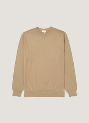 Men's Lightweight Cotton Jumper in Dark Stone