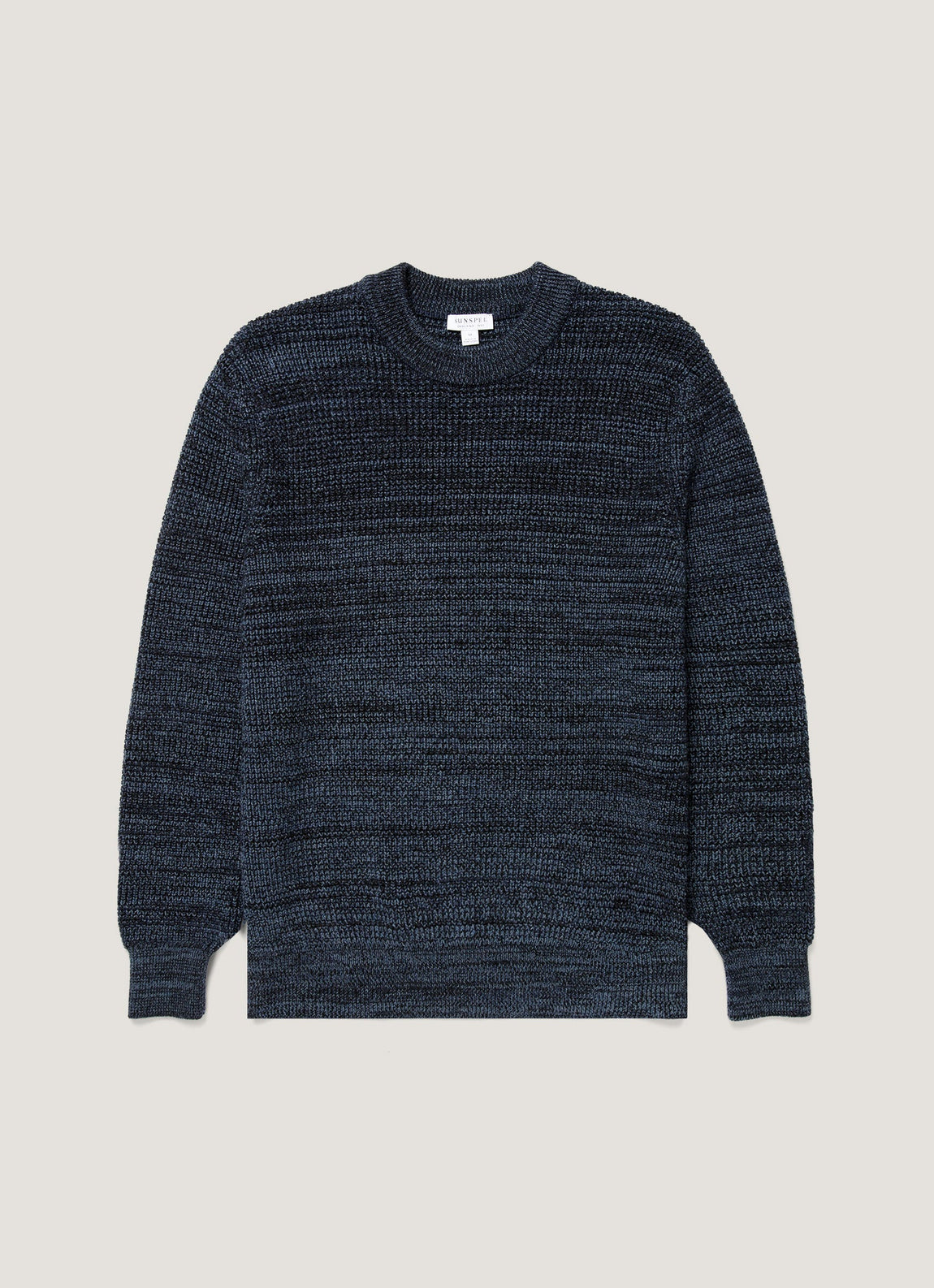 Men's Merino Twisted Stitch Jumper in Navy
