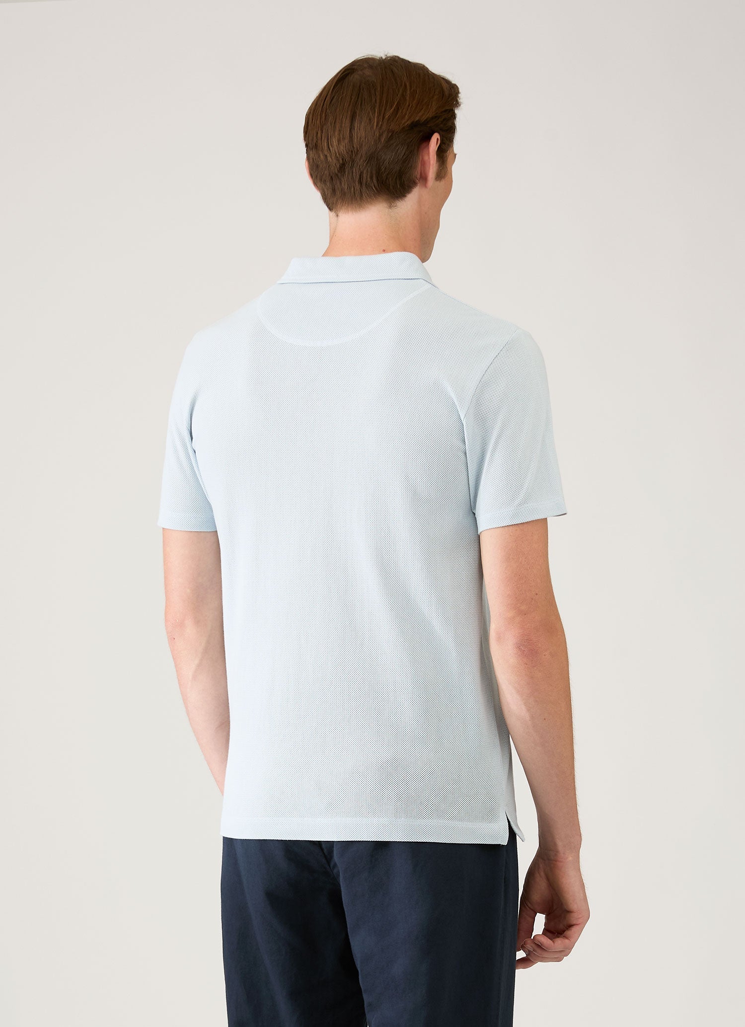 Men's Riviera Polo Shirt in Pastel Blue