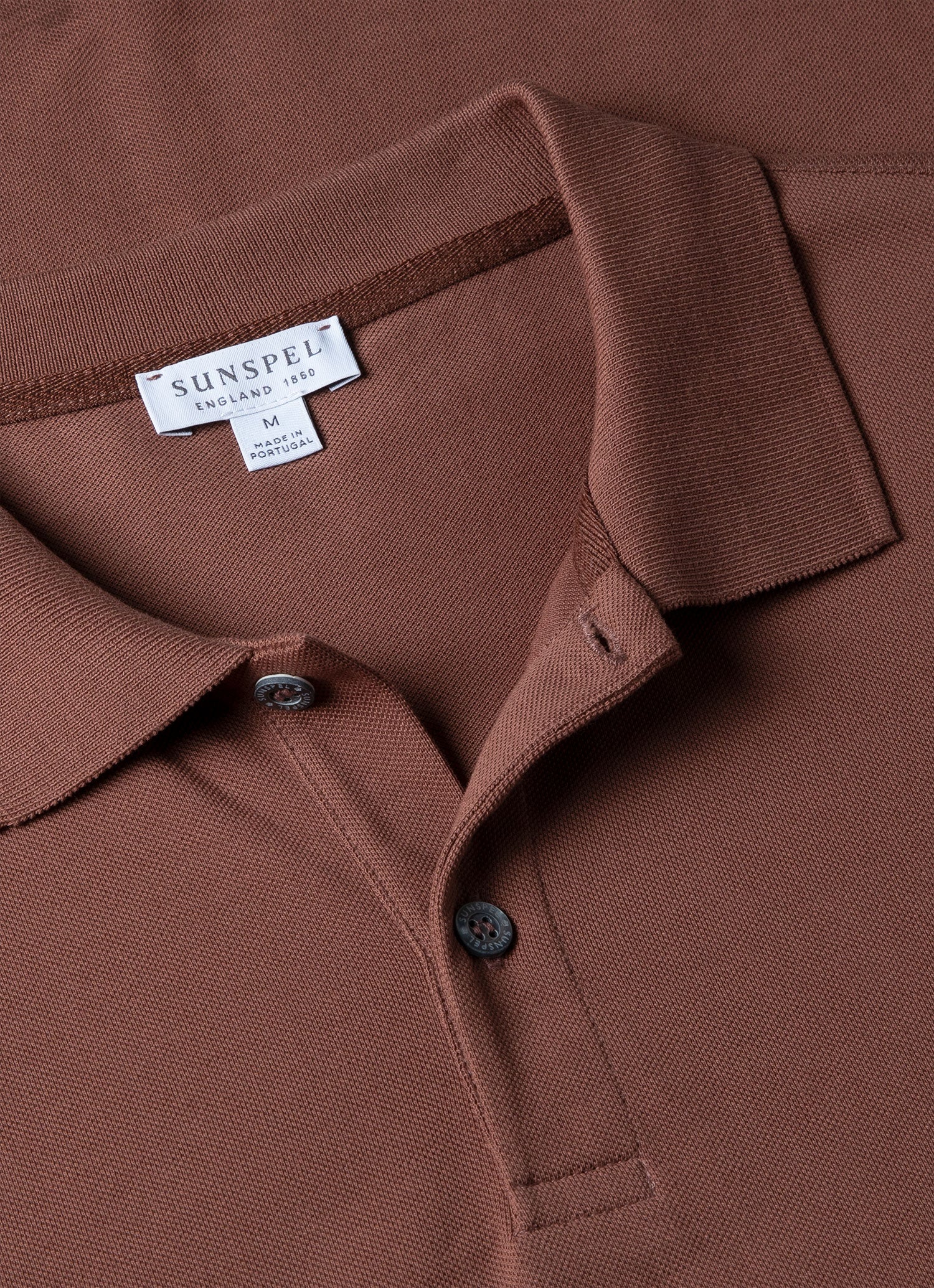 Men's Piqué Polo Shirt in Brown