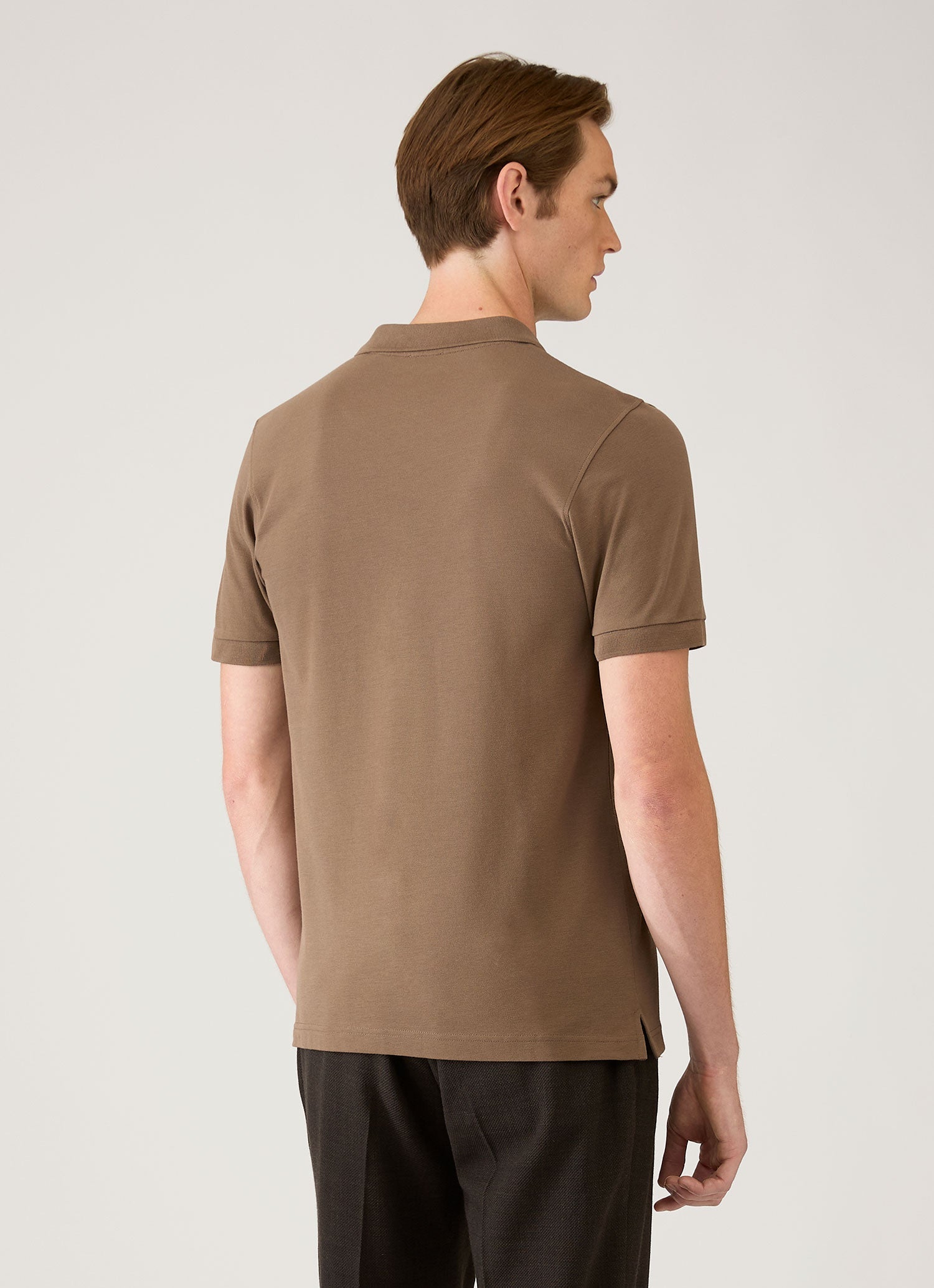 Men's Piqué Polo Shirt in Dark Cedar
