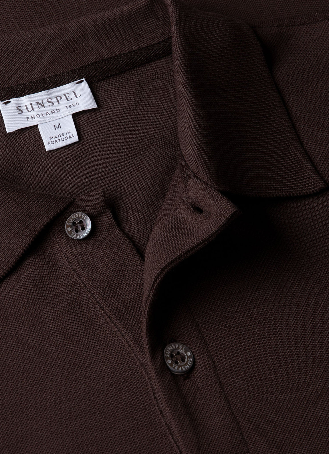 Men's Piqué Polo Shirt in Dark Chocolate