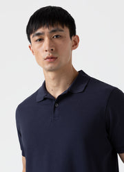 Men's Piqué Polo Shirt in Navy