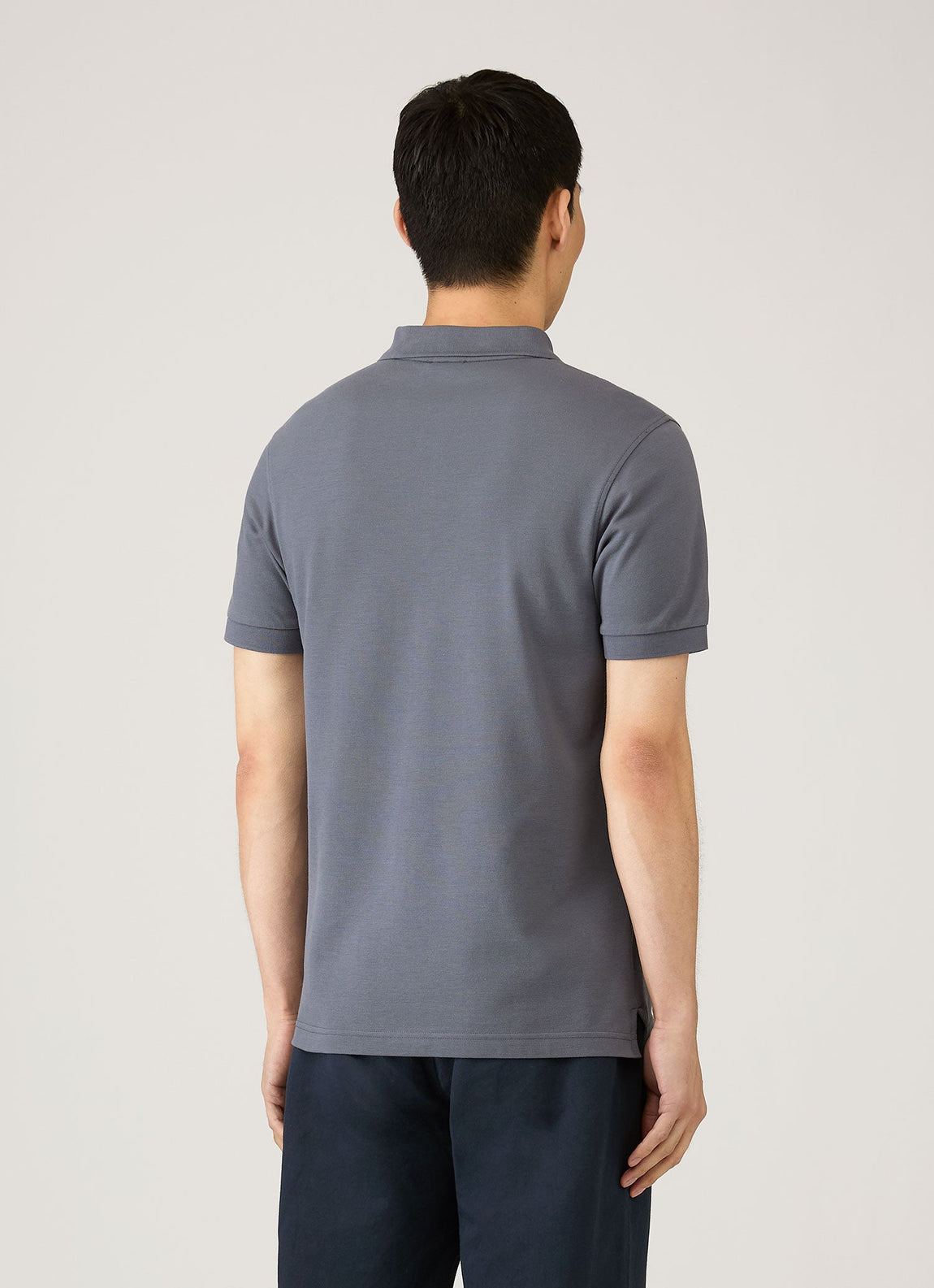 Men's Piqué Polo Shirt in Slate Blue
