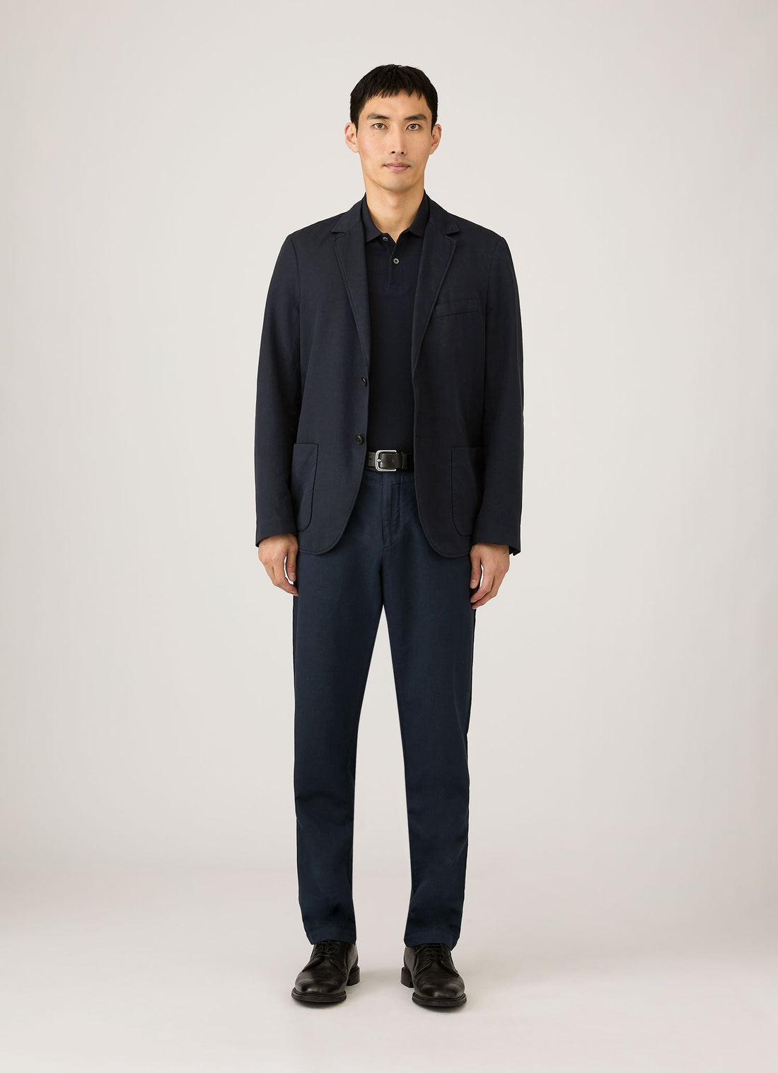 Men's Piqué Polo Shirt in Midnight Navy