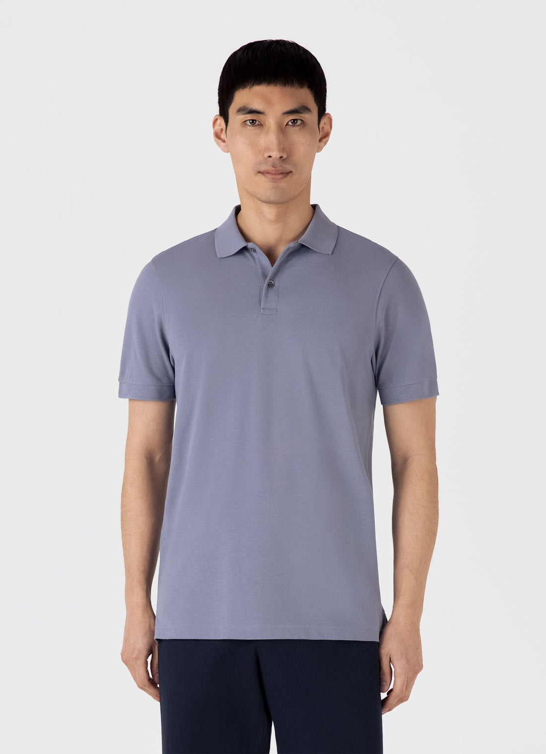 Men's Piqué Polo Shirt in Vintage Blue