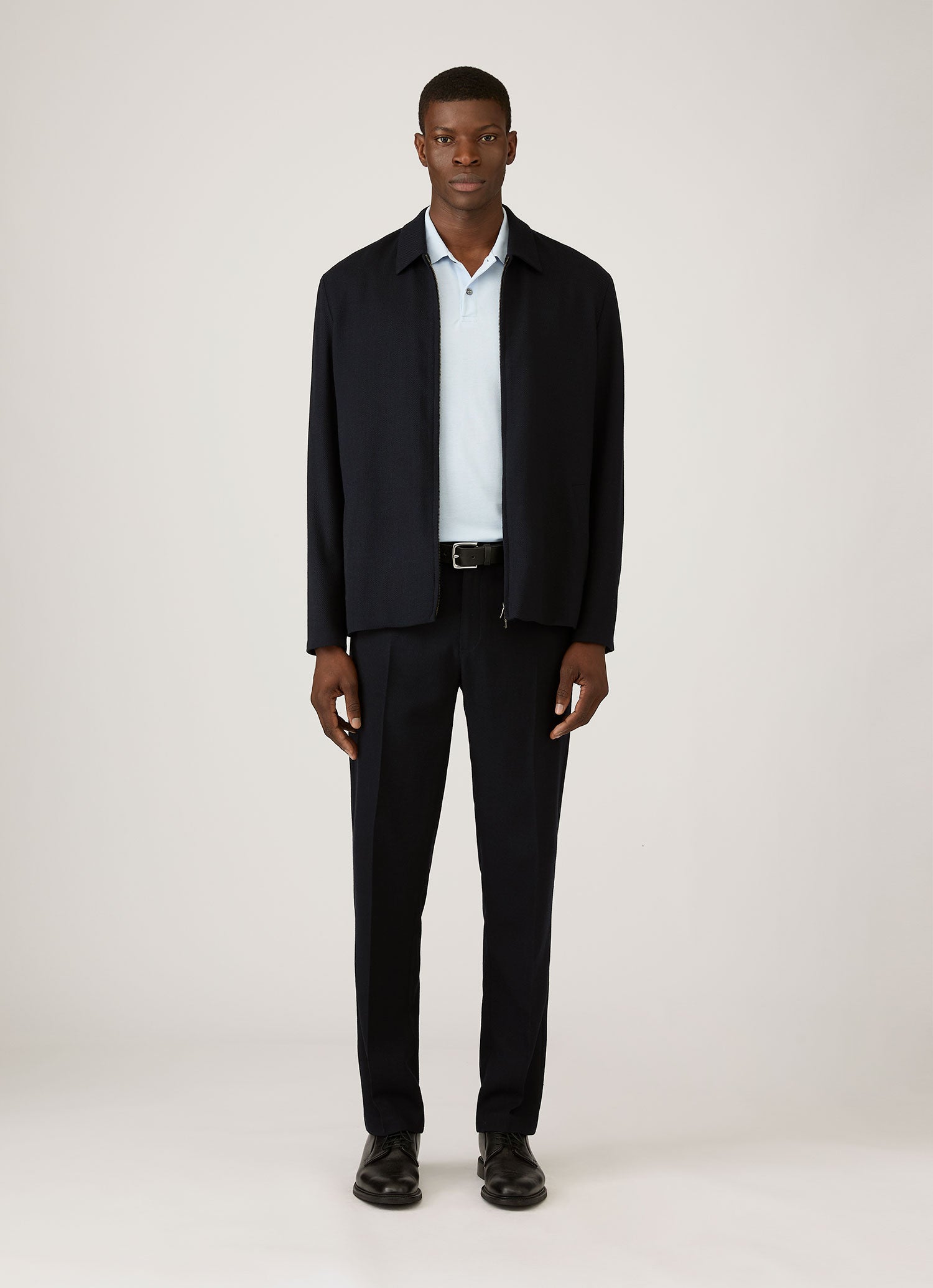 Men's Piqué Polo Shirt in Pastel Blue