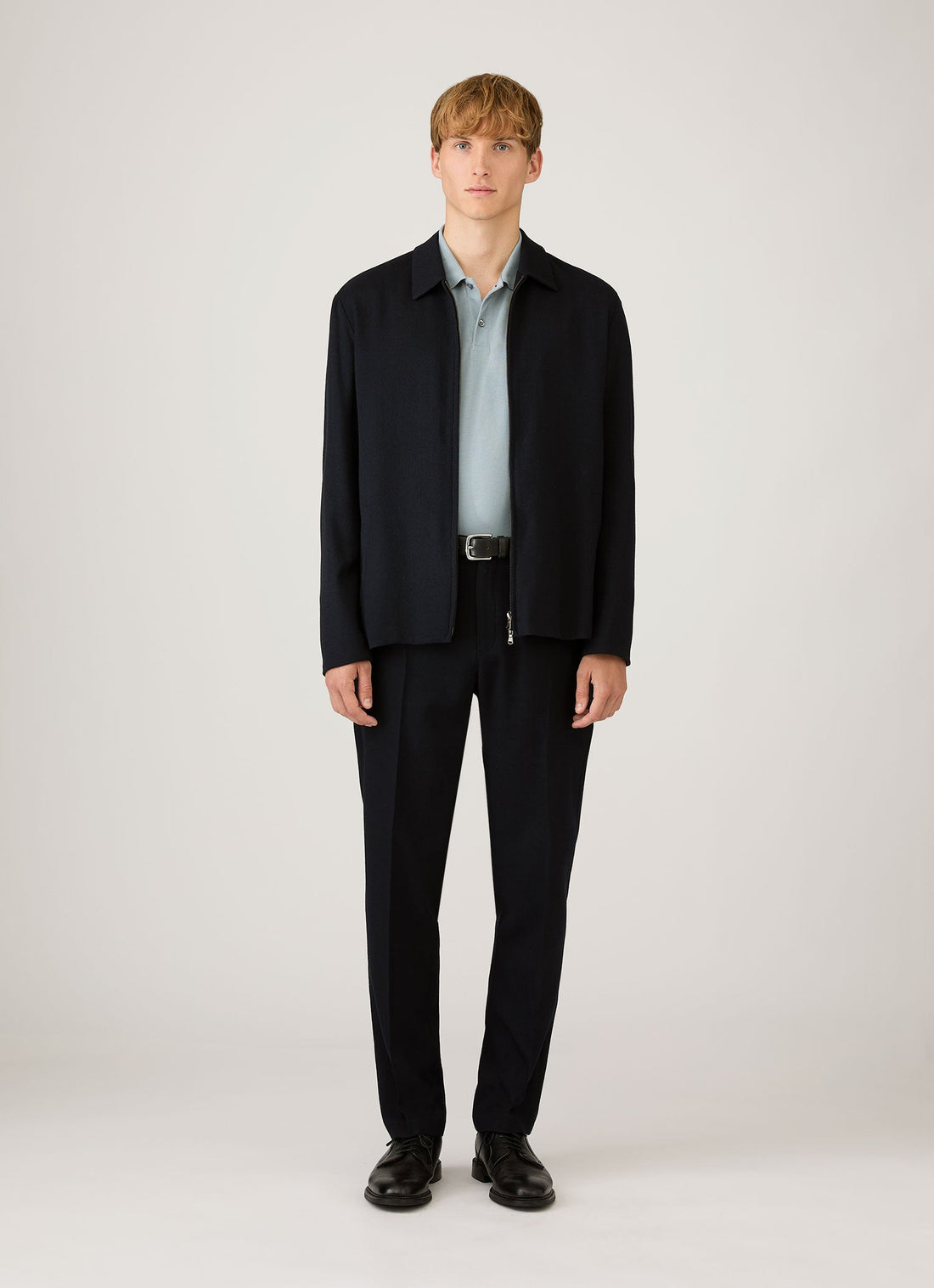 Men's Piqué Polo Shirt in Stone Blue