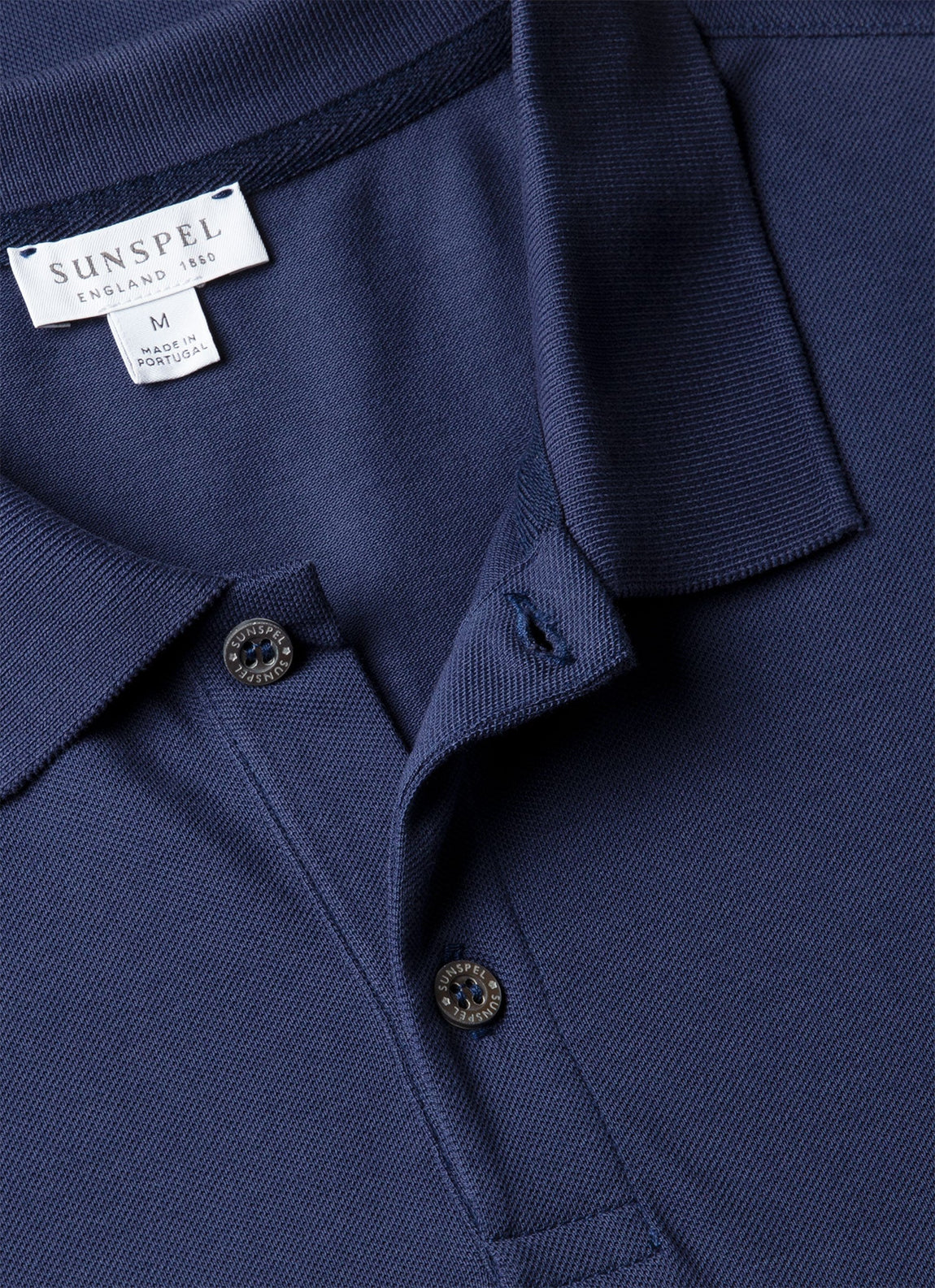 Men's Piqué Polo Shirt in Ink Blue