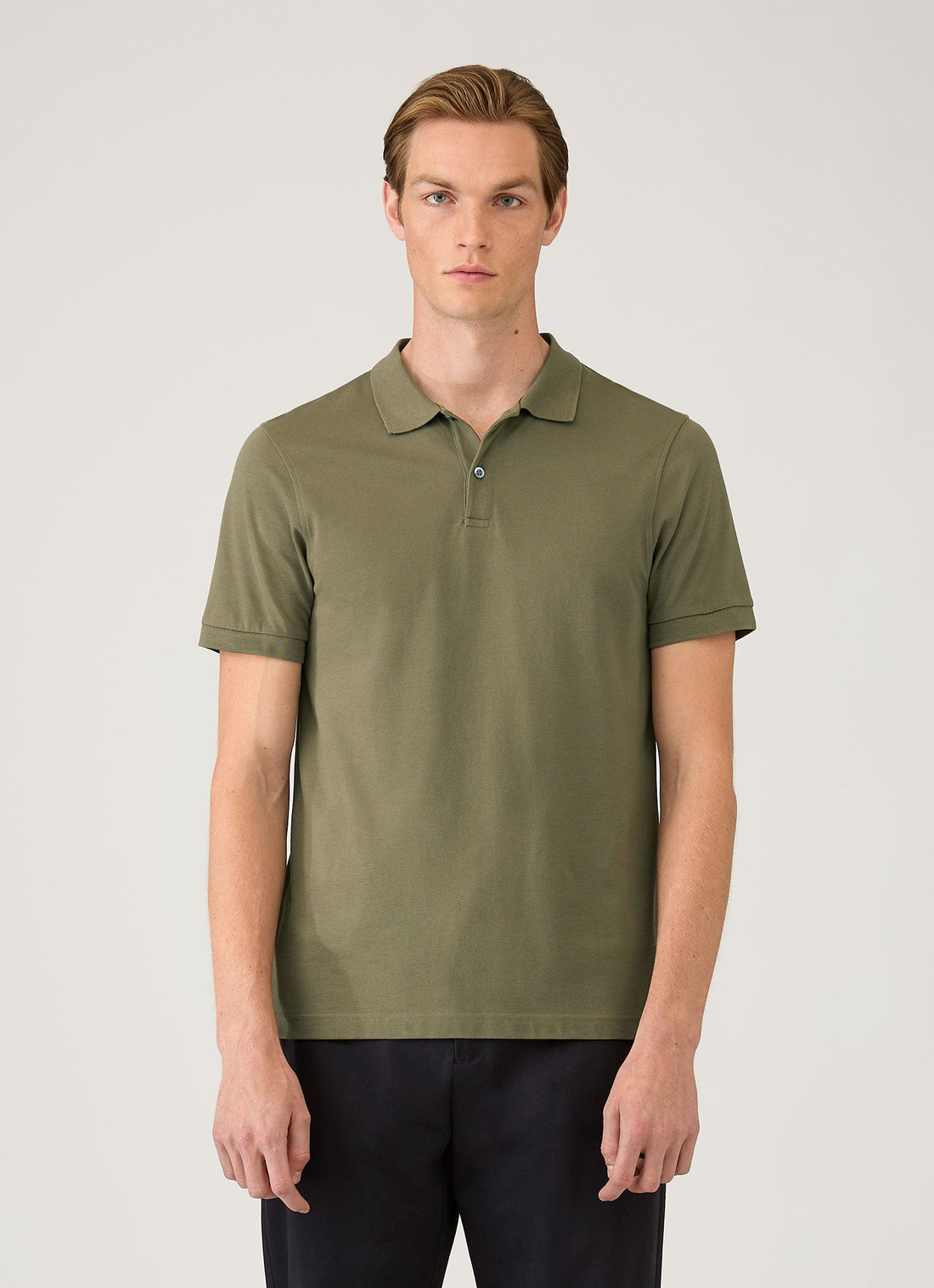 Men's Piqué Polo Shirt in Khaki