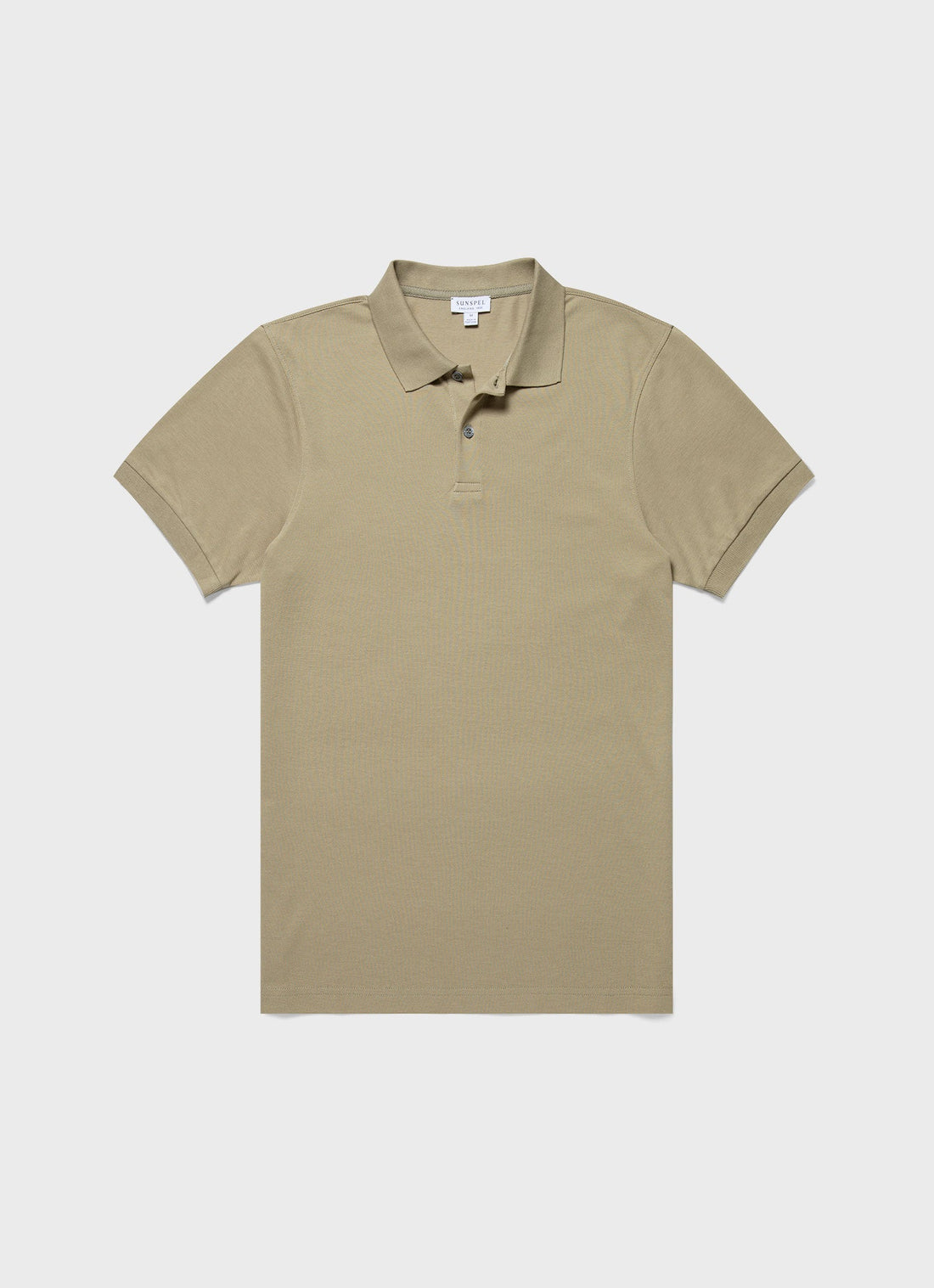 Men's Piqué Polo Shirt in Pale Khaki