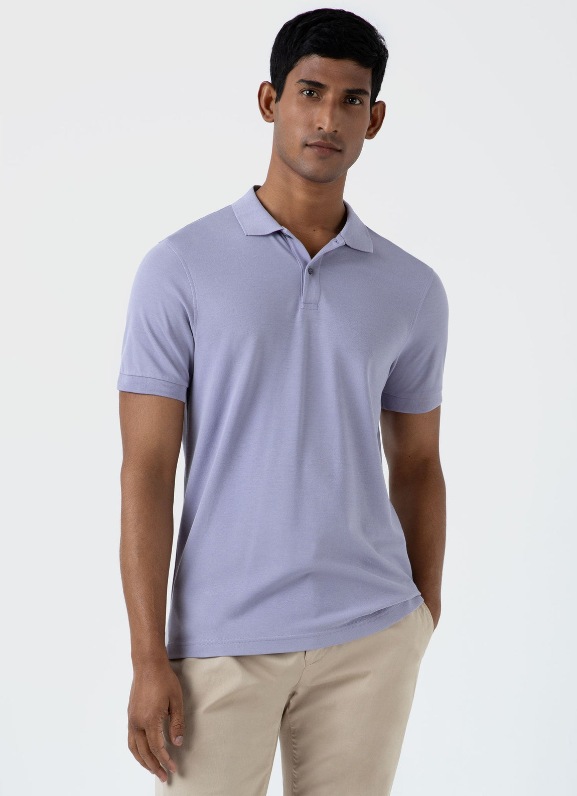 Men's Piqué Polo Shirt in Lavendar