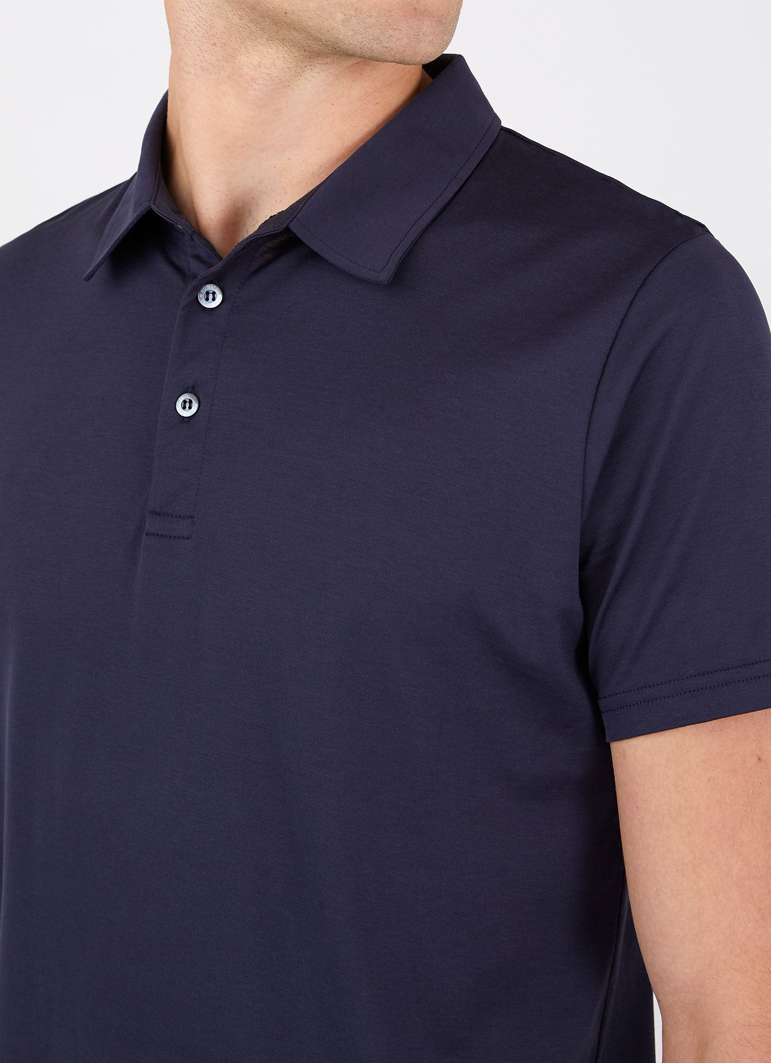 Men's Jersey Classic Polo Shirt in Navy