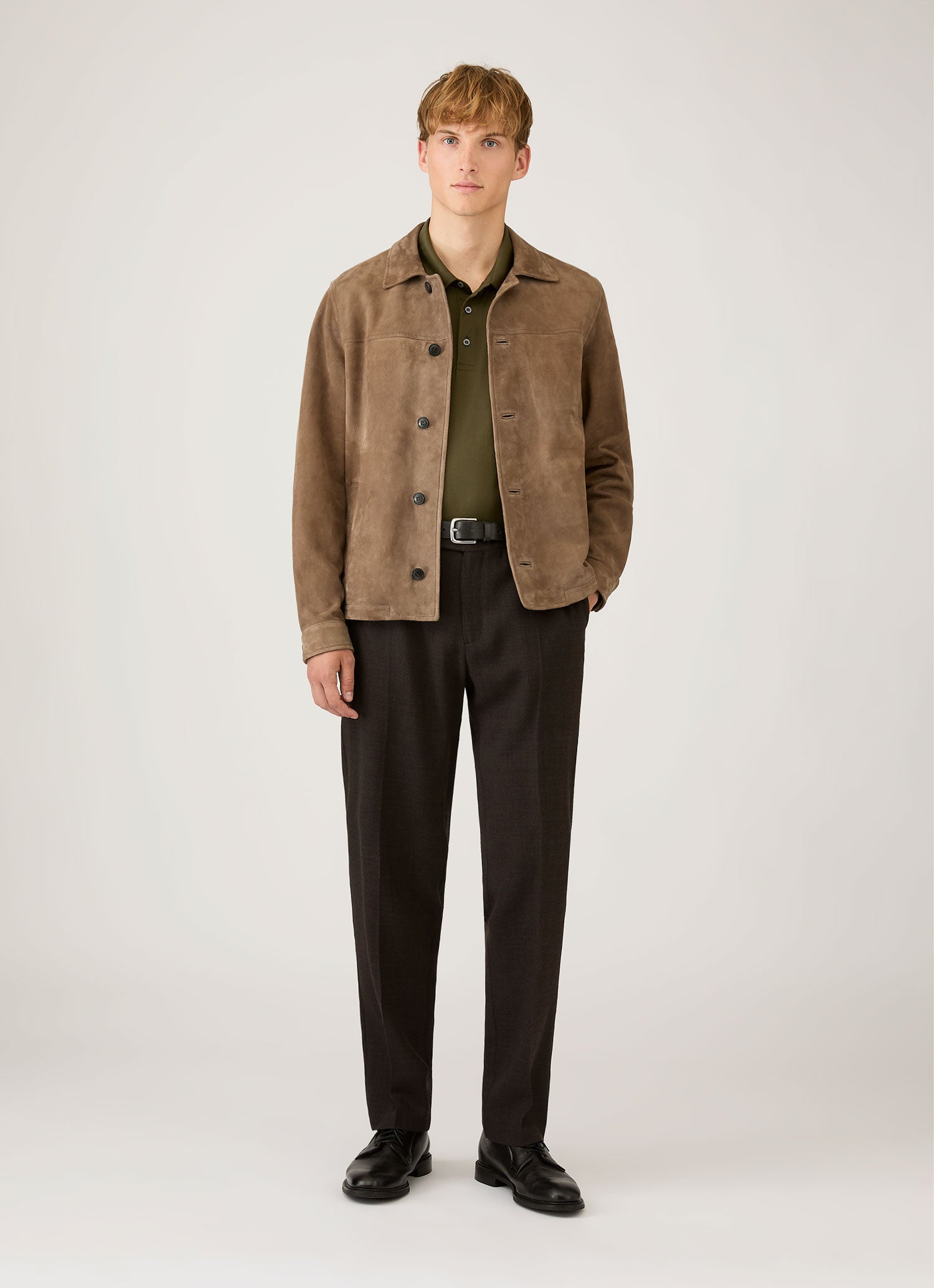 Men's Classic Jersey Polo Shirt in Deep Olive