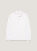Men's Long Sleeve Classic Jersey Polo Shirt in White