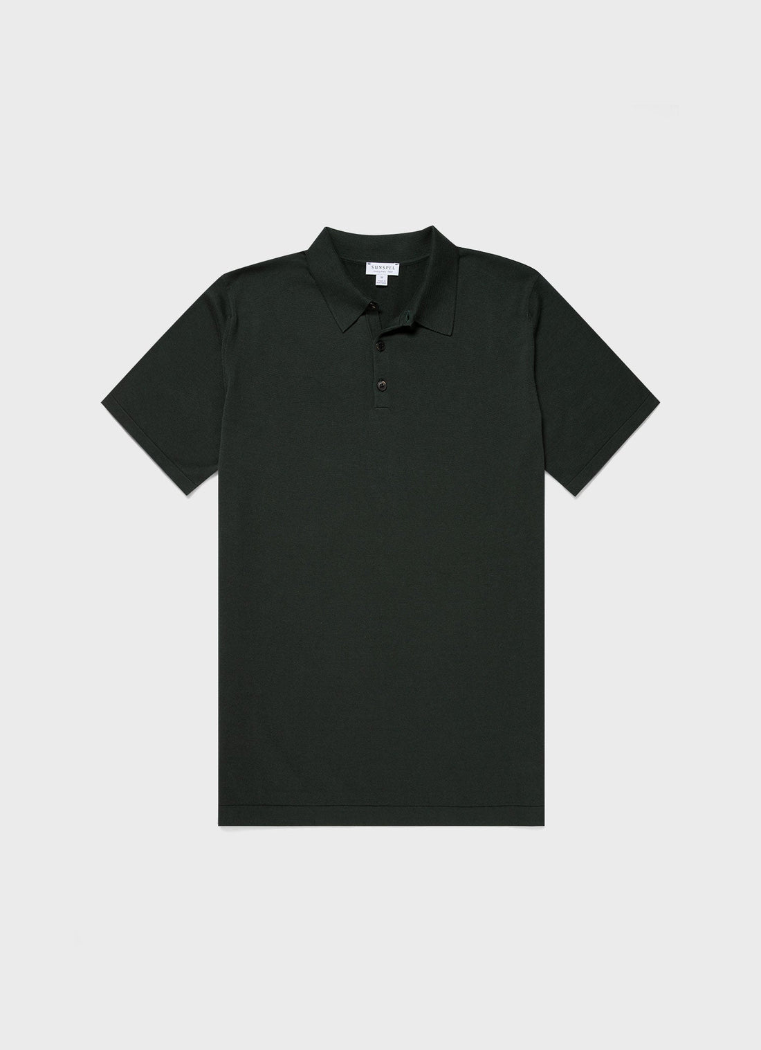 Men's Sea Island Cotton Polo Shirt in Seaweed