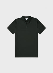 Men's Sea Island Cotton Polo Shirt in Seaweed