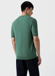 Men's Knit Polo Shirt in Thyme