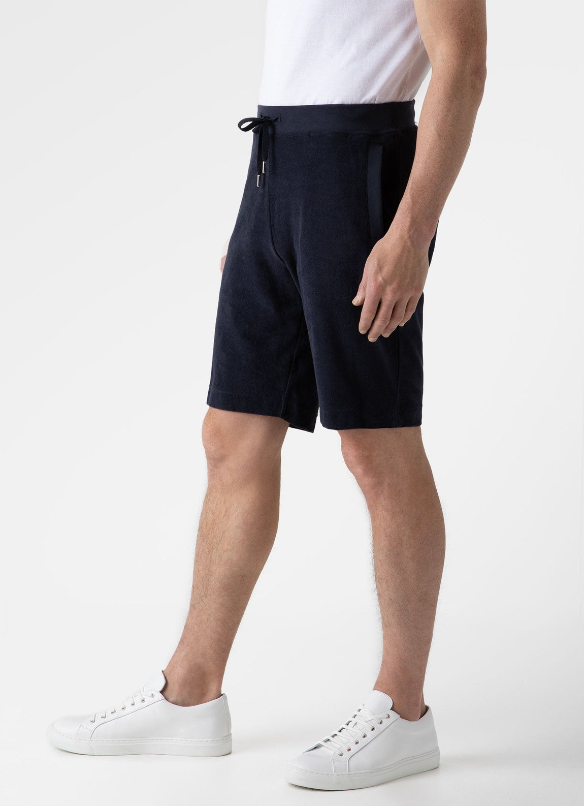 Short éponge pour homme bleu Navy