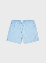 Men's Drawstring Swim Shorts in Light Blue