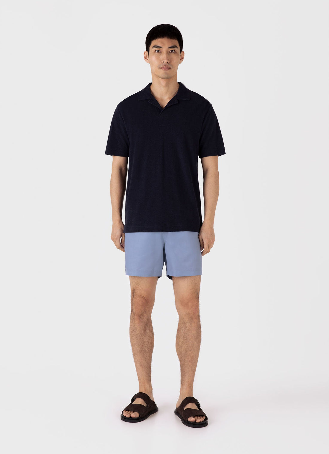 Men's Drawstring Swim Shorts in Vintage Blue