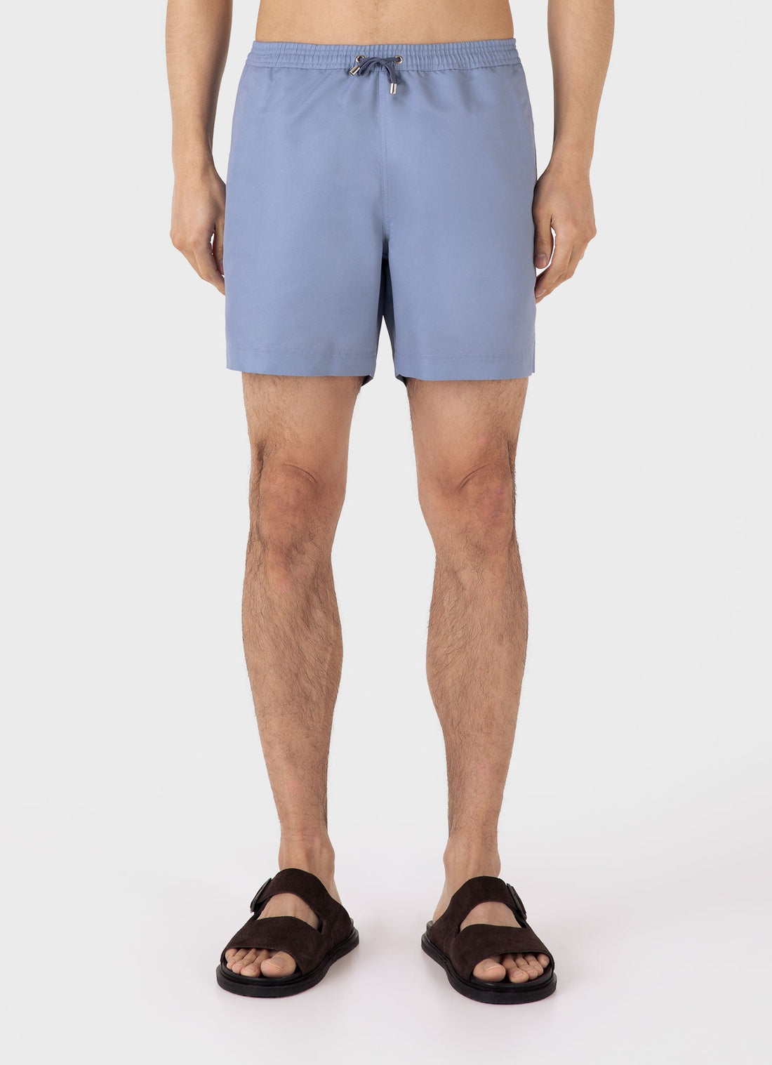 Men's Drawstring Swim Shorts in Vintage Blue