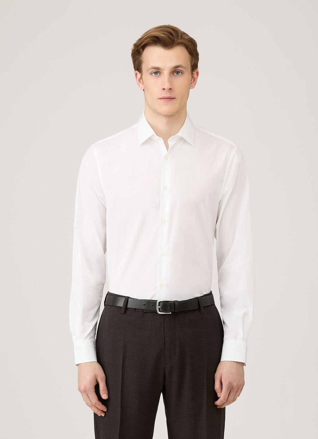 Men's Cutaway Collar Shirt in White