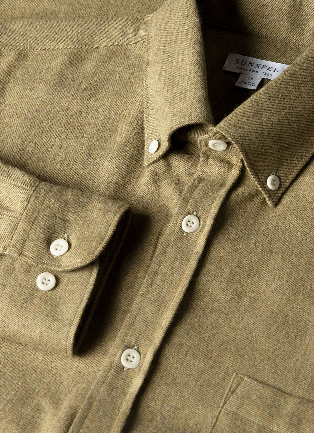 Men's Button Down Flannel Shirt in Artichoke