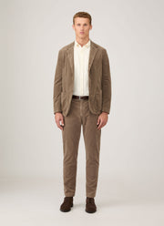 Men's Button Down Flannel Shirt in Ecru