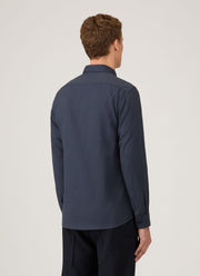 Men's Button Down Flannel Shirt in Navy