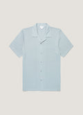Men's Riviera Camp Collar Shirt in Stone Blue