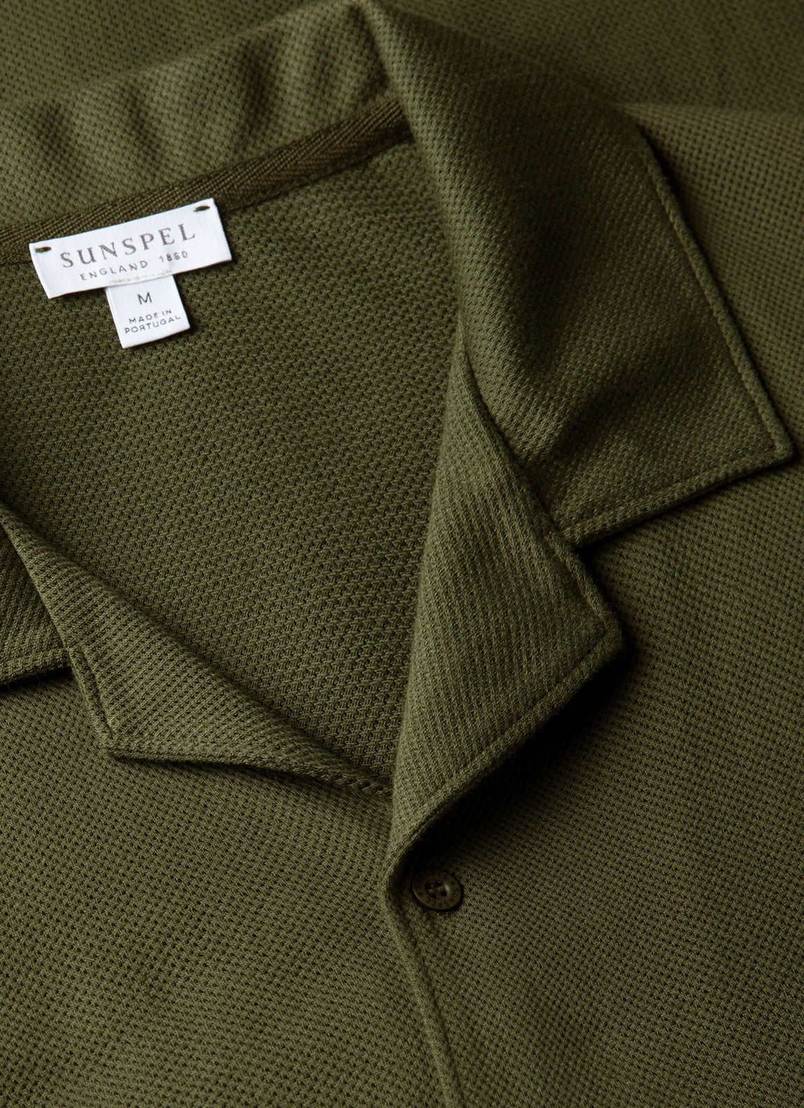 Men's Riviera Camp Collar Shirt in Deep Olive