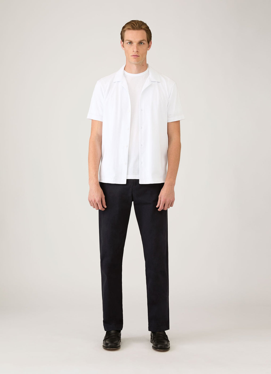 Men's Riviera Camp Collar Shirt in White