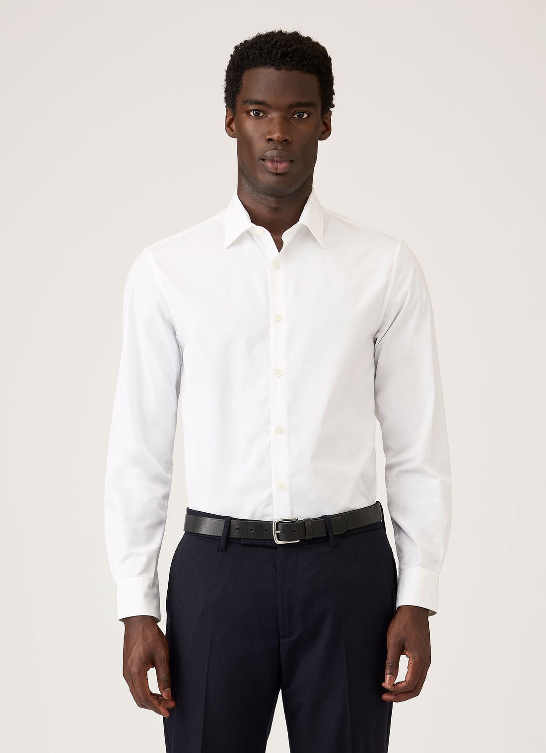 Men's Cotton Poplin Shirt in White