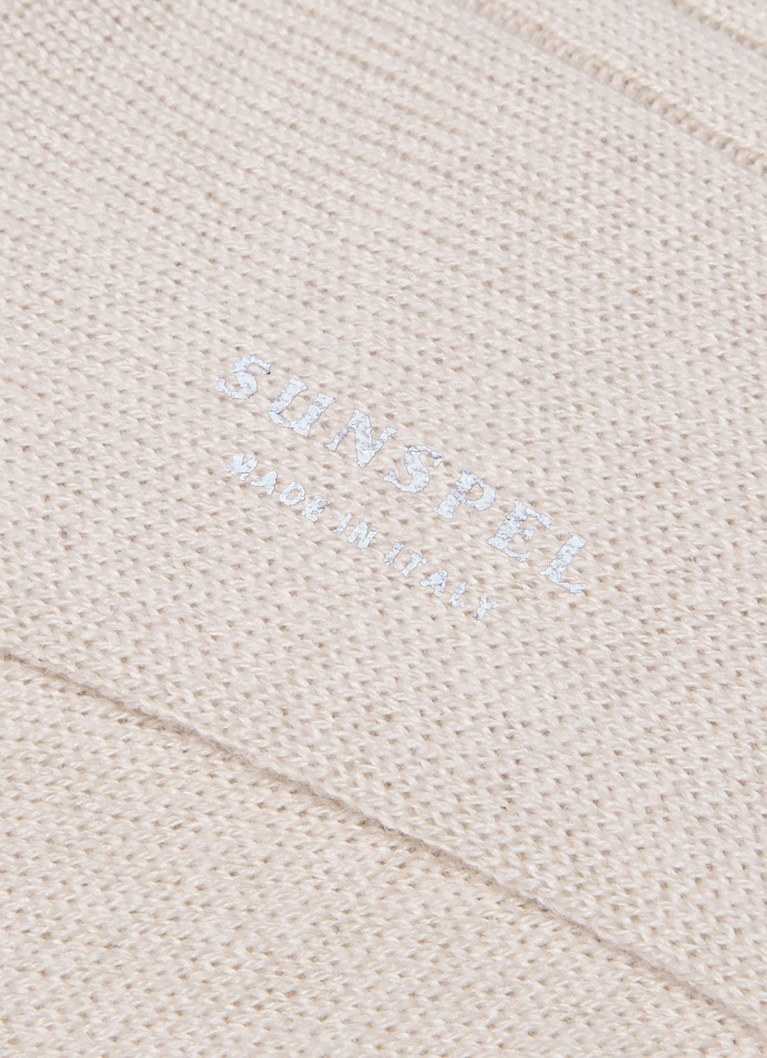 Men's Cashmere Ribbed Socks in Natural