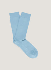 Men's Cotton Socks in Stone Blue