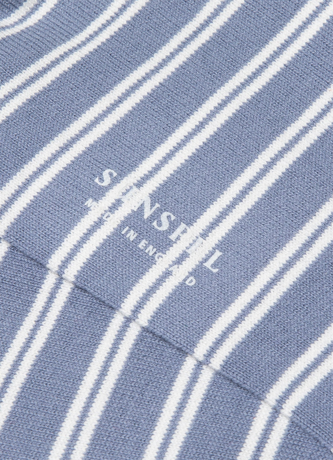Men's Cotton Socks in Vintage Blue/Ecru