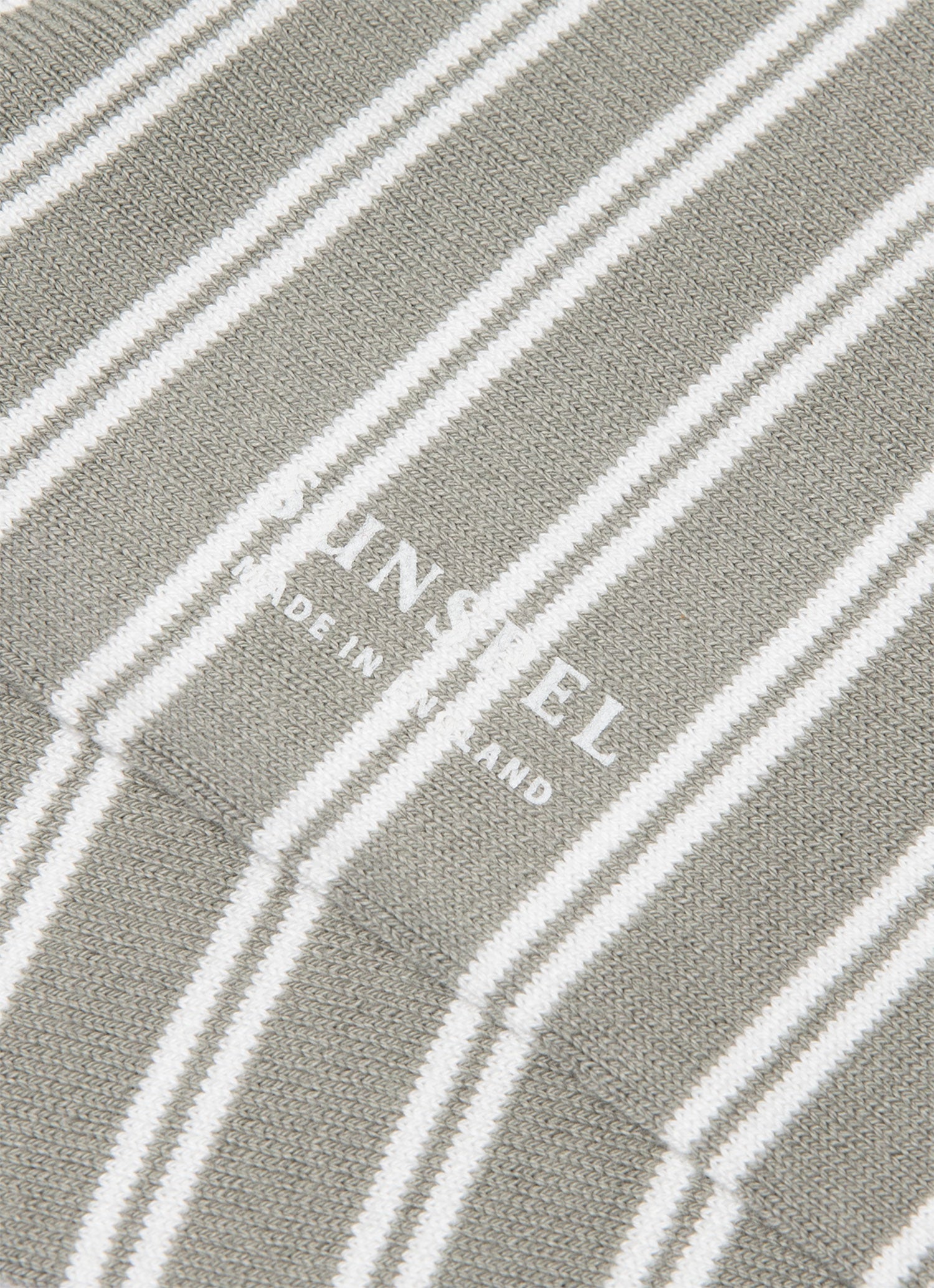 Men's Cotton Socks in Pastel Green/Ecru
