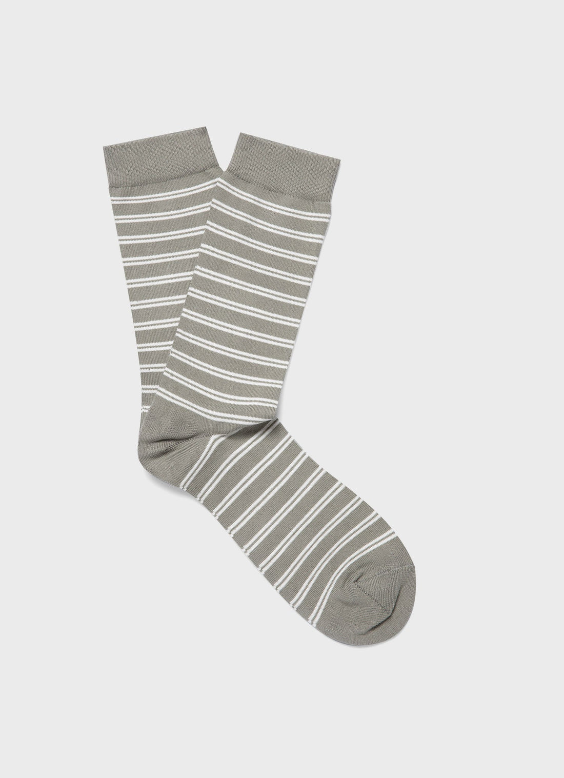 Men's Cotton Socks in Pastel Green/Ecru