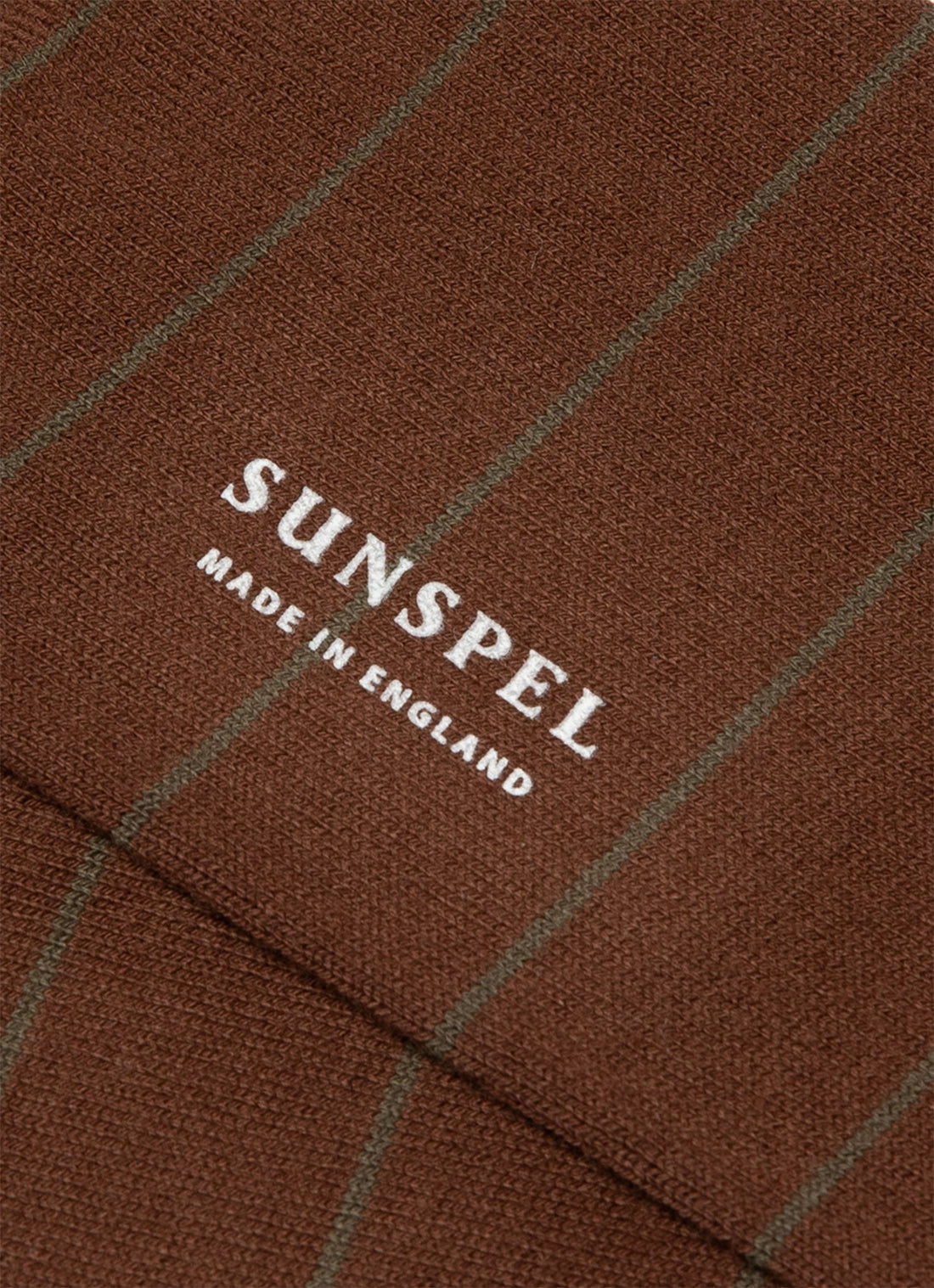 Men's Cotton Socks in Chestnut