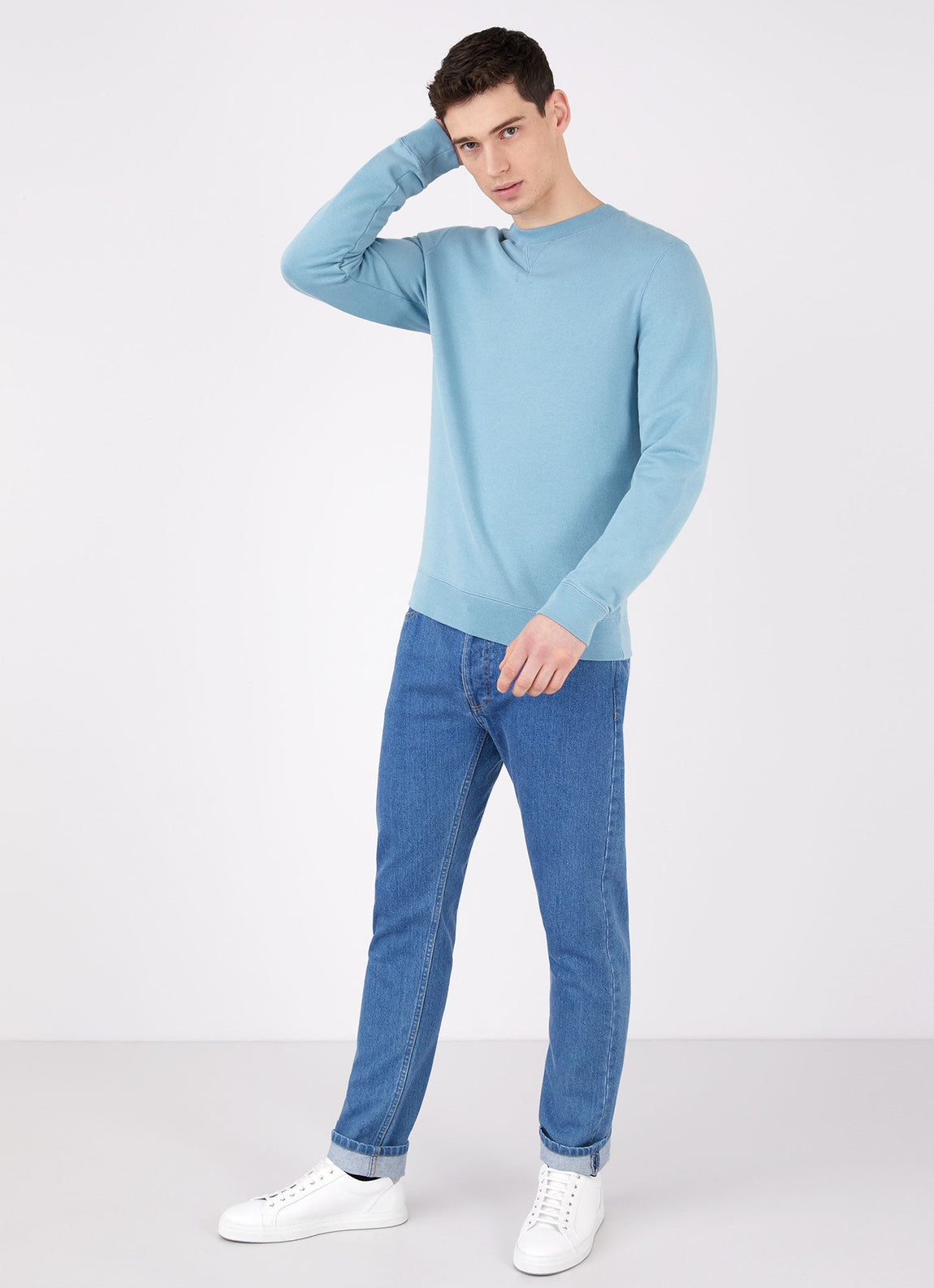 Men's Loopback Sweatshirt in Storm Blue