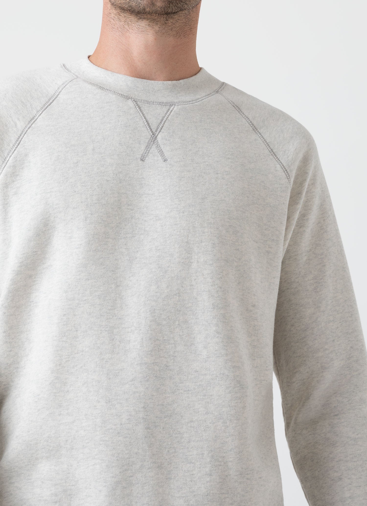 Men's Fleeceback Sweatshirt in Archive White Melange