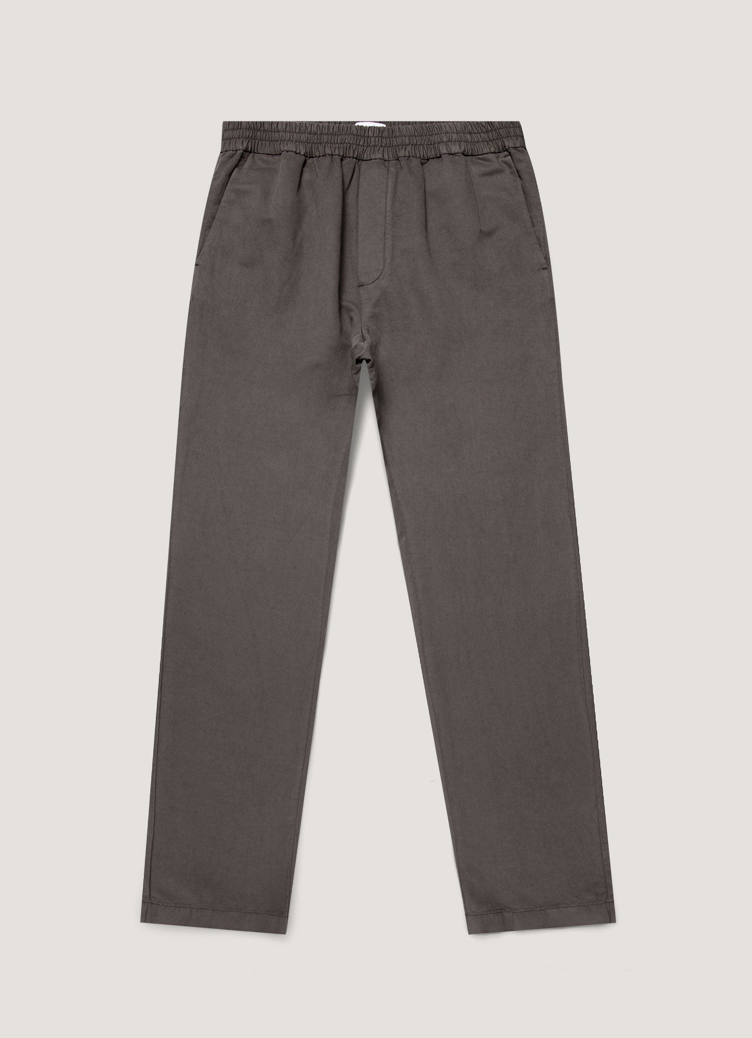 Men's Cotton Linen Drawstring Trouser in Charcoal